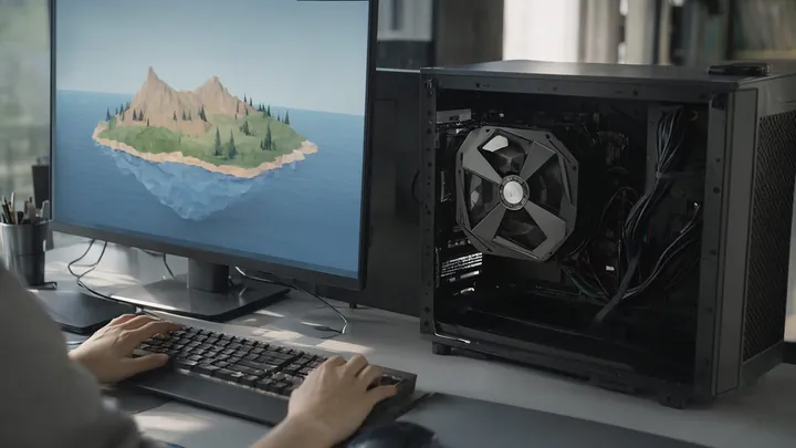 Tiny Harbor: Qwen 3.8 Flash Next собрала 3D-остров на three.js за один проход